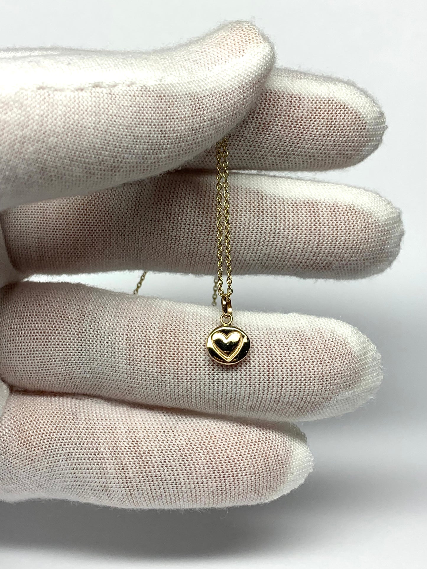 14K Solid Yellow Gold Nugget “Heart” Mini Pendant, Charm