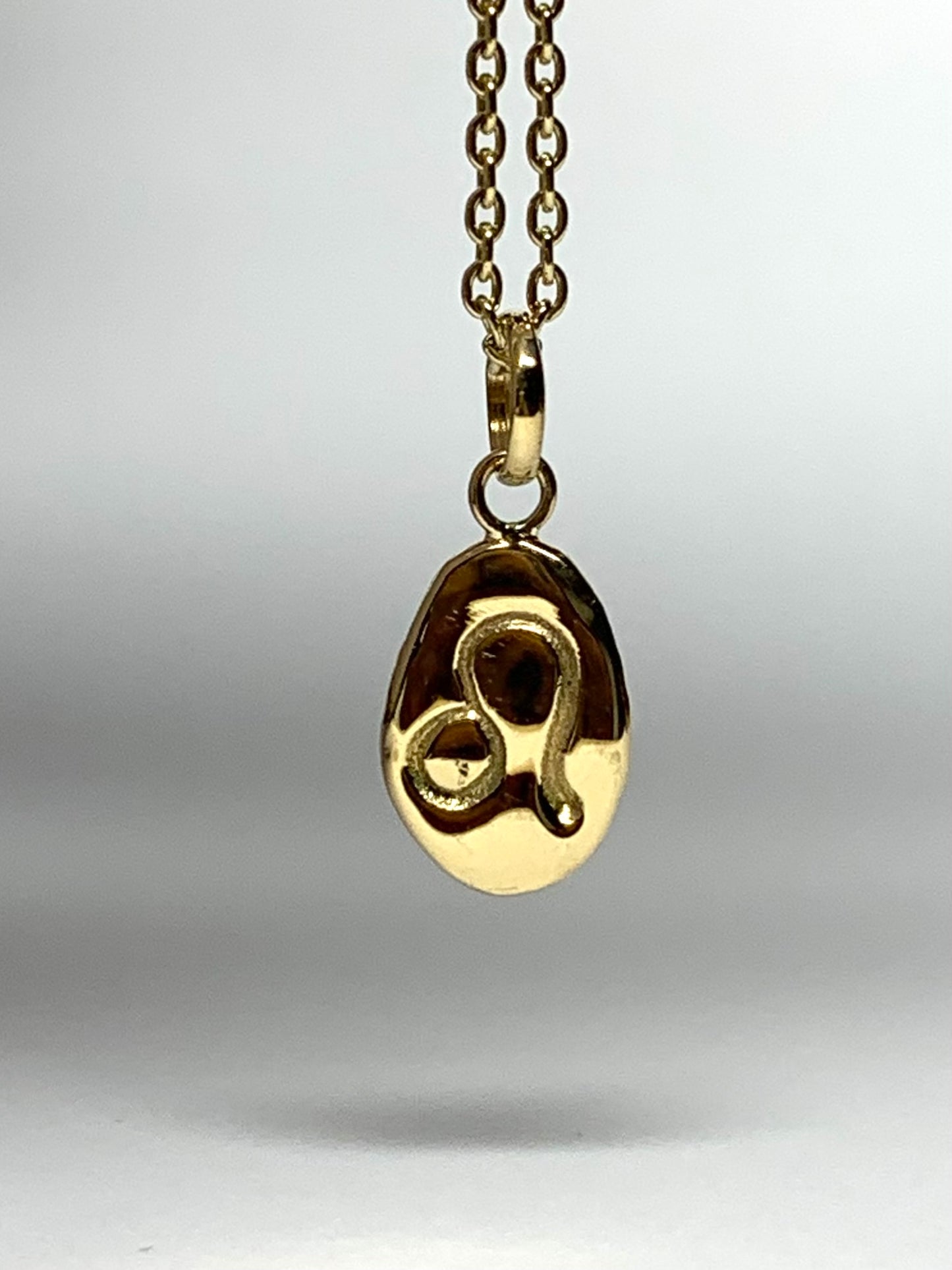 18k Solid Yellow Gold Nugget “Leo” Mini Pendant, Charm