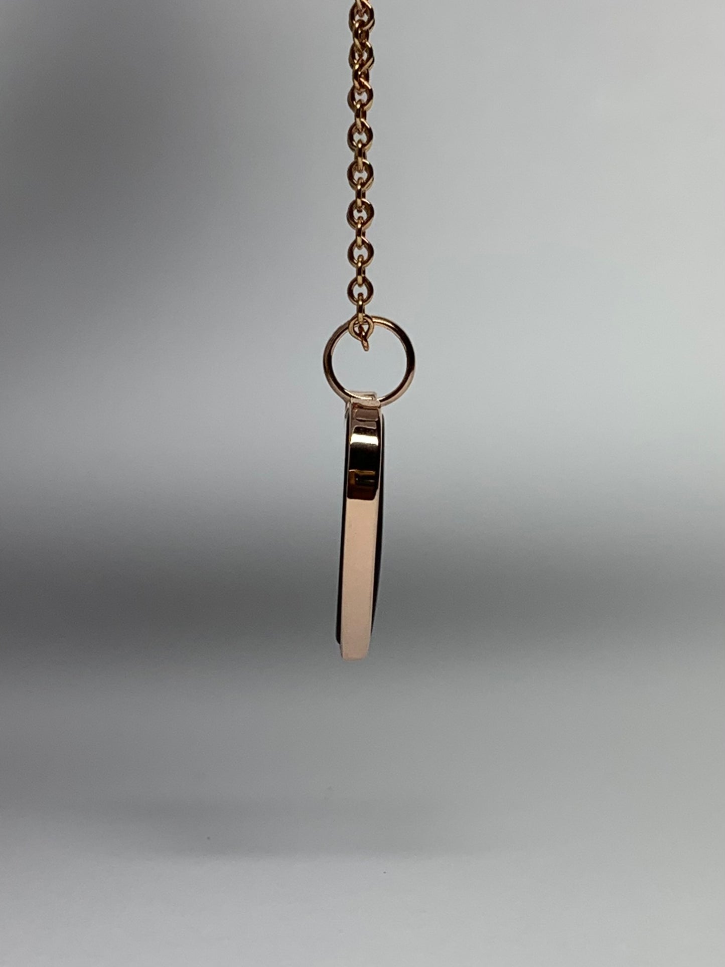 14k Solid Rose Gold, Black Onyx “Heart” Mini Pendant