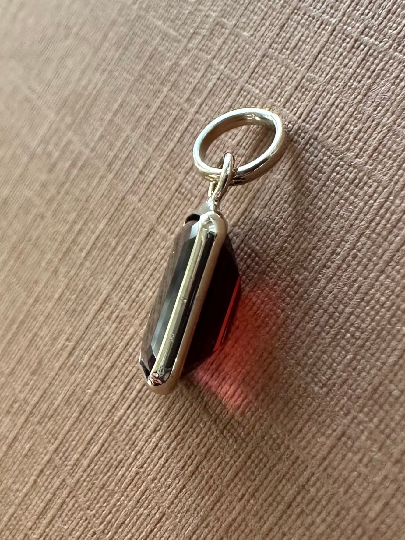 Clearance! 10k Solid Yellow Gold, Red Garnet Mini Pendant