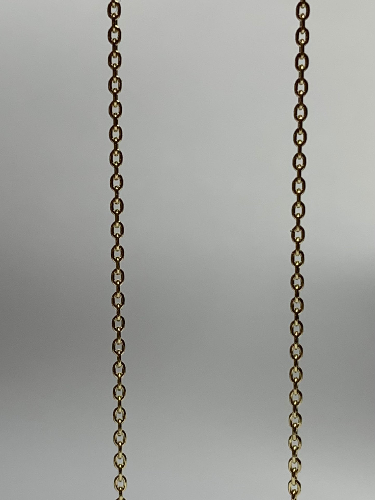 14k Solid Yellow Gold Chain, Pendant Chain, Cable Style 18”