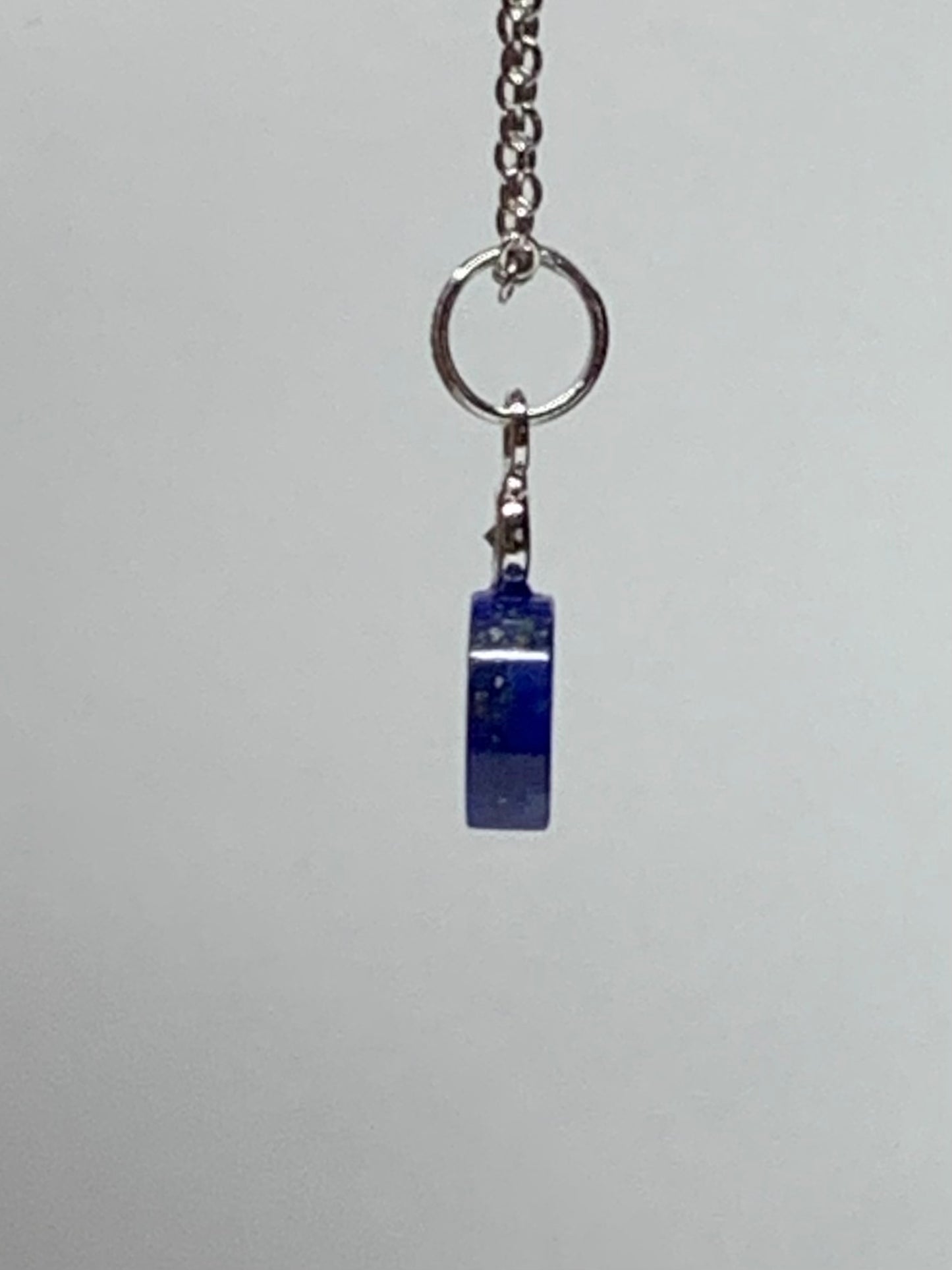 14k Solid Gold, Diamond, Lapis Lazuli Mini Pendant Charm